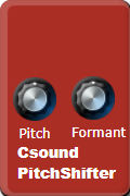 Screenshot of Csound PitchShifter
