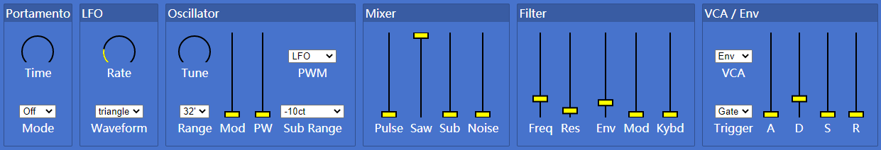 Screenshot of Synth-101